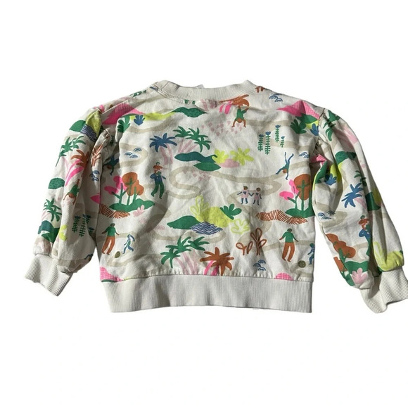 Open Edit girl's white sweatshirt size 2T - Picture 2 of 4